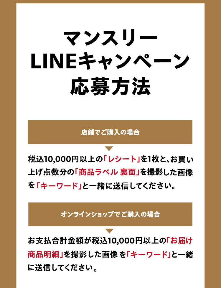 マンスリーLINEキャンペーン応募方法